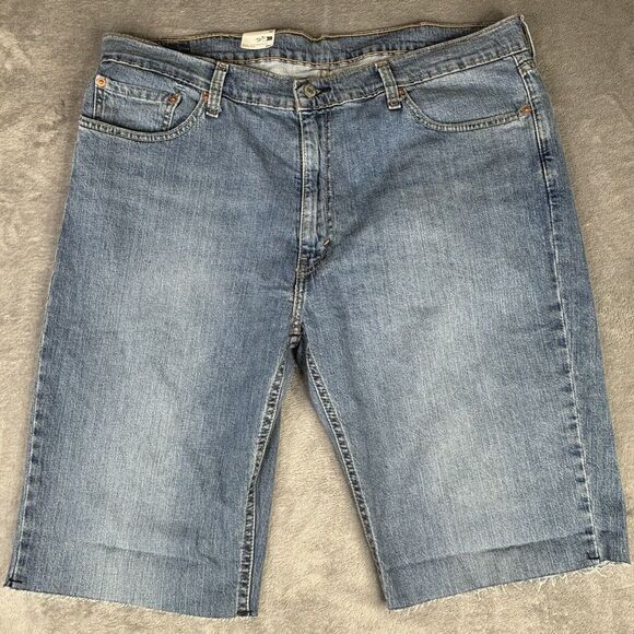 Levi's 511 Jean Shorts Mens 40 x 12 Standard Slim Fit Cut Off Light Wash New $49 - Picture 1 of 15